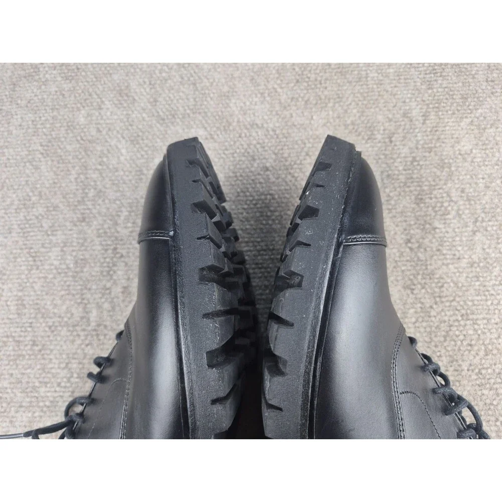 Allen Edmonds Park Avenue Shoes Men 11.5D Black Leather Lug Sole Cap Toe Oxford